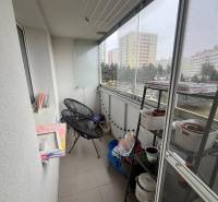 Glazed loggia with a view of the surroundings of a 4-room apartment in Banská Bystrica, Chabenecká Street.