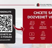 Advertisement graphic with QR code for information about a 3-room apartment offer.