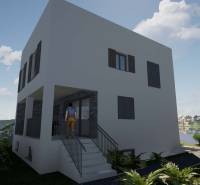 Recreational apartment in Čiovo with a view of the sea and greenery.