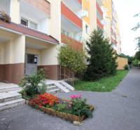 Entrance to the apartment complex on Hany Meličkovej Street in Bratislava - Karlova Ves.