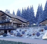 A modern cottage in the mountain environment of Mýto pod Ďumbierom, intended for living.