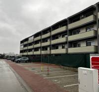 The exterior of a 2-room apartment on Holubej Street in Senec in cloudy weather.