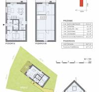 Floor plan of a recreational cottage with an attic, showing rooms and dimensions.