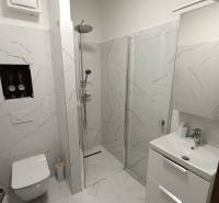 A bathroom in a 2-room apartment with a thoughtfully designed shower and modern equipment.