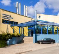 Sports and relaxation center on Komenského Street in Stará Ľubovňa with a parking lot.