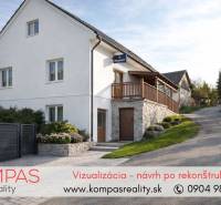 White house with stone details and garden, Vígľašská Huta-Kalinka, commercial premises.