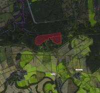 Map of agricultural and forest lands around Boľa.