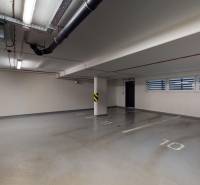 Spacious parking space in the garage marked with number 10, white walls, and ventilation.
