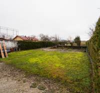 A garden by a family house in Bobot surrounded by a hedge and lawn.