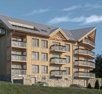 Recreational apartment in Donovaly with wooden decor and balconies on an Unnamed street.
