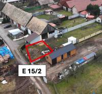 Aerial view of the gardens in Kláštor pod Znievom with the marked plot E 15/2.