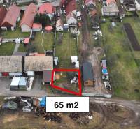 Aerial view of a 65 m² plot in Záhrady in Kláštor pod Znievom.