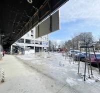 Commercial premises on Prostějovská Street in Prešov, with an outside view of the parking lot.