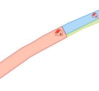 The plan on Vieska Street in Dojč shows two family houses and marked plots.