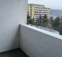 The balcony of a 4-room apartment on Janotova Street, Bratislava - Karlova Ves, with a view of the surroundings.