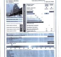 Energy label of the Panorama City building on Landererova Street in Bratislava, category 2 - residential building.