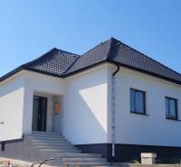 Family house in Sasinkovo on Sasinkovo Street with a dark roof and staircase.
