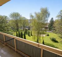 A balcony with a view of the landscaped park in Senica on Námestie Oslobodenia, 3-room apartment.