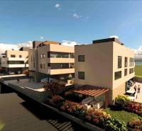 A modern apartment complex in Petrčane with garden areas and views of 2-bedroom apartments.