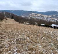 A view of the landscape in Skalité with plots designated for residential use.