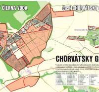 Map showing the planning and layout of plots for housing in Chorvátsky Grob.