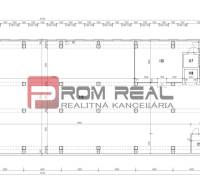 Floor plan of the production area with precise room dimensions and flooring materials used, including hygiene rooms and office.