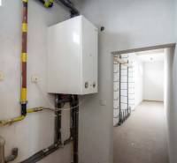 Interior with appliance and pipes in the spaces of warehouses and halls.