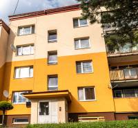 Apartment building on Okružná in Stará Ľubovňa with a multicolored facade and balconies.