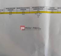 Price list for office rentals with fees, table with calculations, and real estate agency logo.