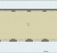 Floor plan of warehouses and halls with dimensions and the Astra Reality logo.
