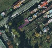 Aerial photograph showing plots on Čintorínska Street in Nálepkovo.