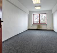 Empty office with carpet, white walls, and a window, Offices.