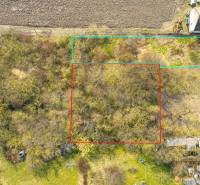 Aerial view of residential plots in Malé Paka, Veľká Paka.