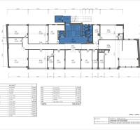 Floor plan of offices on the sixth floor on Gajova Street, Bratislava - Old Town.