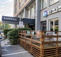 Exterior of offices on Gajova Street in Bratislava - Old Town with a terrace and parking.