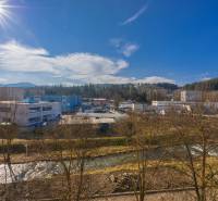 View of the industrial area and river in Považská Bystrica from SNP 77.