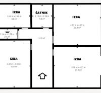 The floor plan of the family house shows the arrangement of rooms, including a closet and a toilet.