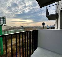 Balcony of a 2-room apartment with a view of the city in Bratislava, Ružinov, Hraničná.