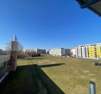 View of the housing estate from Vodárenská Street in Galanta with one-bedroom apartments and greenery.
