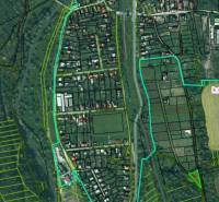 Aerial view of land parceling for housing in the village of Haniska.