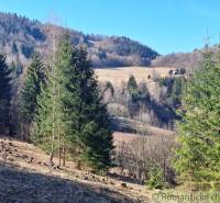 Hills covered with forests and clearings with agricultural and forest lands in Hronec.