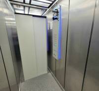 Metal interior and wooden decor flooring in a 2-room apartment.