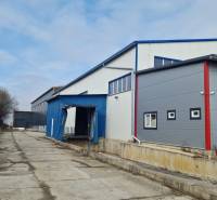 Warehouses and halls on Východná Street in Poprad with an industrial appearance and a loading ramp.