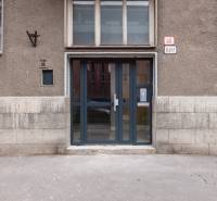 Entrance to the building in Bratislava - Ružinov with a door lock.