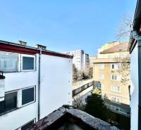 The view from the building on Trenčianska Street in Bratislava - Ružinov with surrounding houses.
