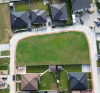 Aerial view of residential plots in Kočovce, designated for residential land.