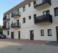 The new building on Bodona Street with balconies offers new studio apartments for rent.