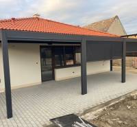 The family house in Bratislava - Podunajské Biskupice on Devätinova Street has a covered terrace.