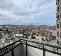 Balcony view of the panorama from a 3-room apartment on Alvinczyho Street in Košice.