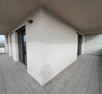 Balcony of a 3-room apartment with a panoramic view from Alvinczyho Street, Old Town district, Košice.